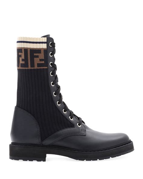 fendi wedge combat boots|thigh high fendi boots.